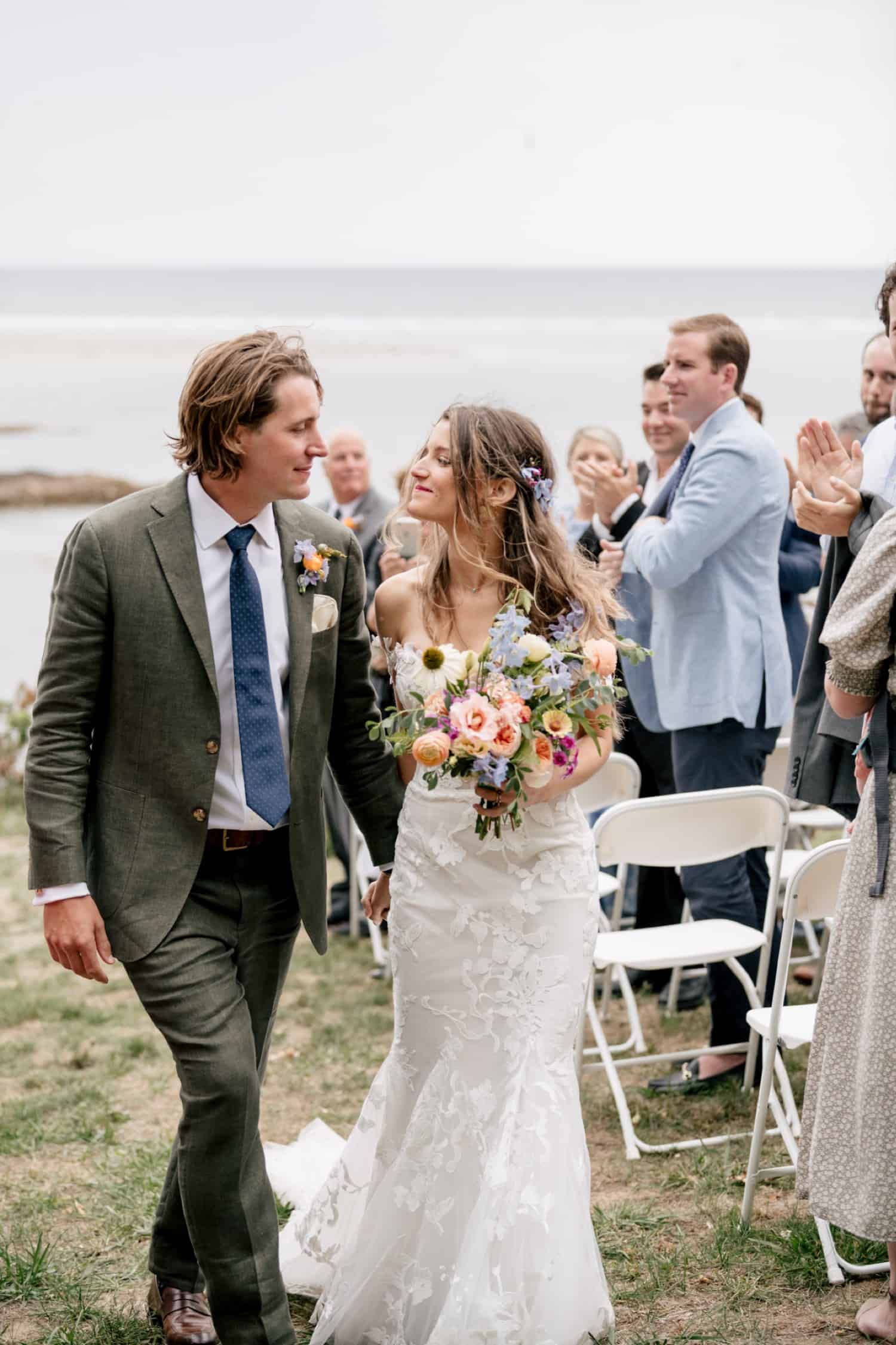 Mid-coast Maine wedding at Small Point Club. Film Wedding Photography by Maine Wedding Photographers the Light and Color.