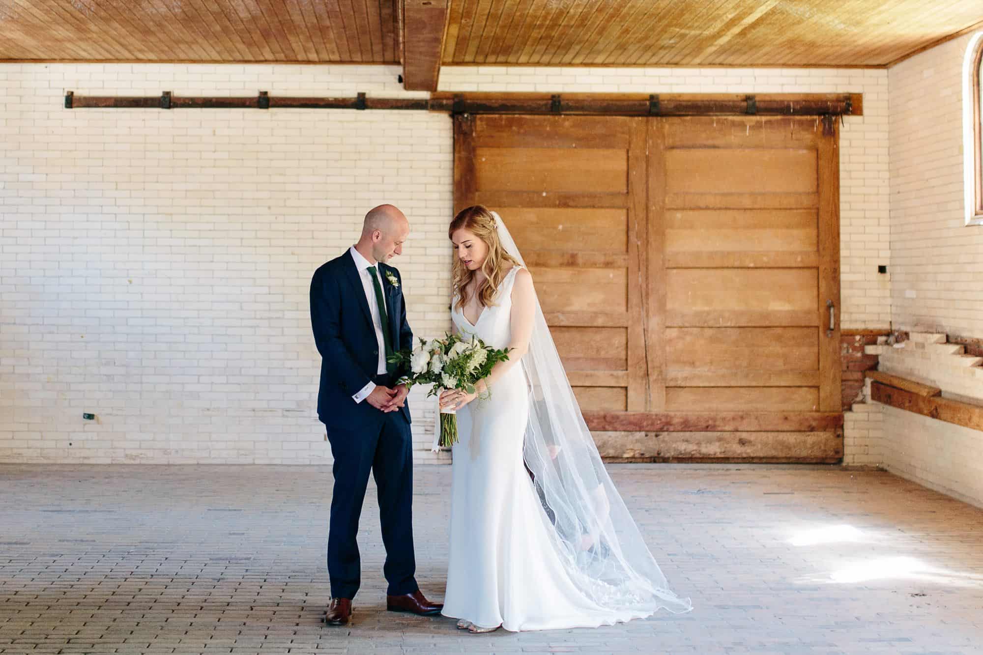 Bride and Groom portraits at Shelburne Farms wedding | Vermont Wedding Photographers - The Light + Color Wedding Photography