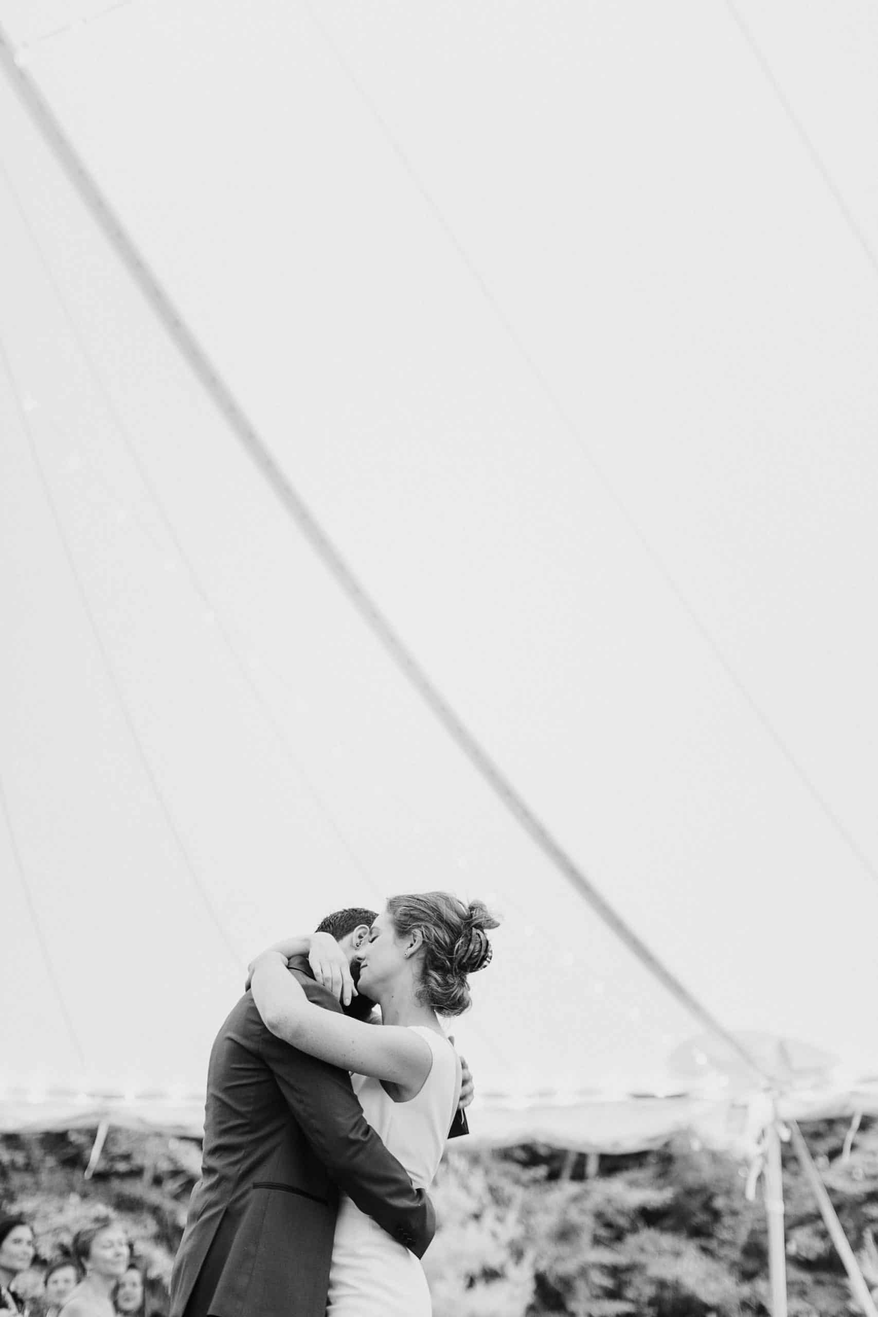 Bride and groom during first dance - wedding photographer adirondacks