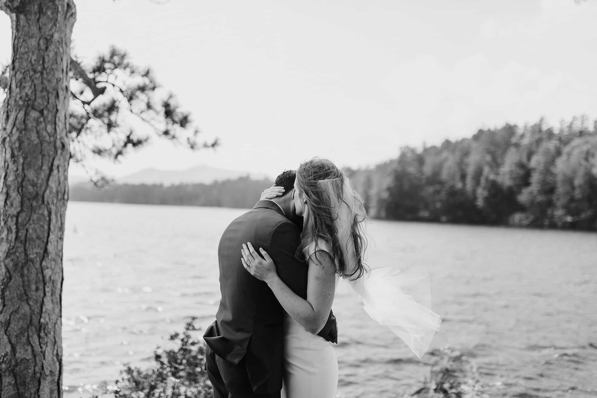 Couple's shot of bride and groom - Adirondack Wedding Photography