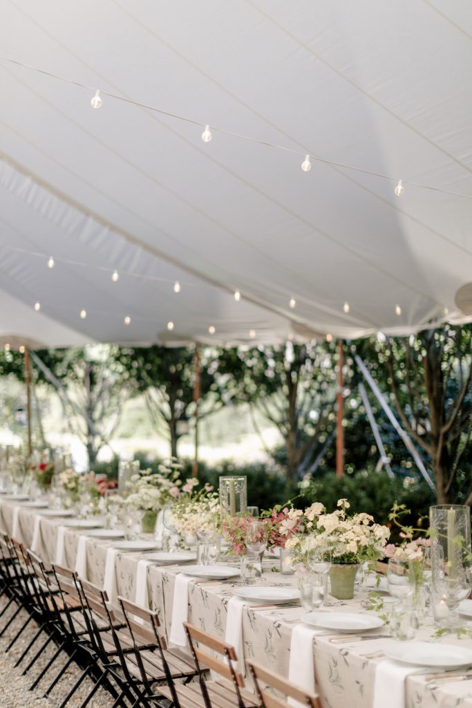Tent at M&D Farm wedding