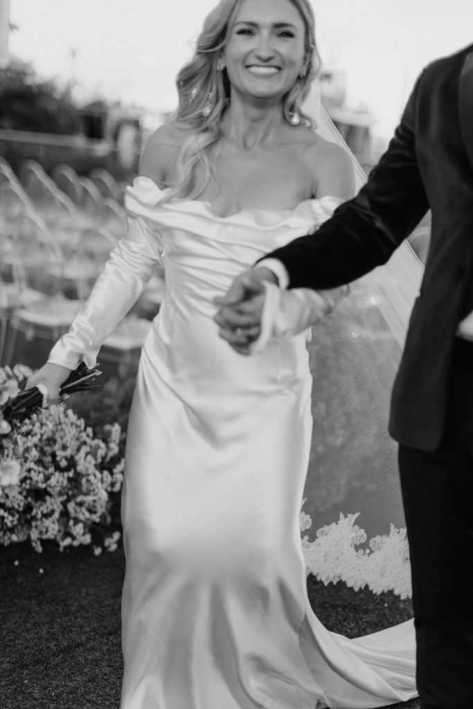 Bride and Groom recessing at The Boca Raton wedding