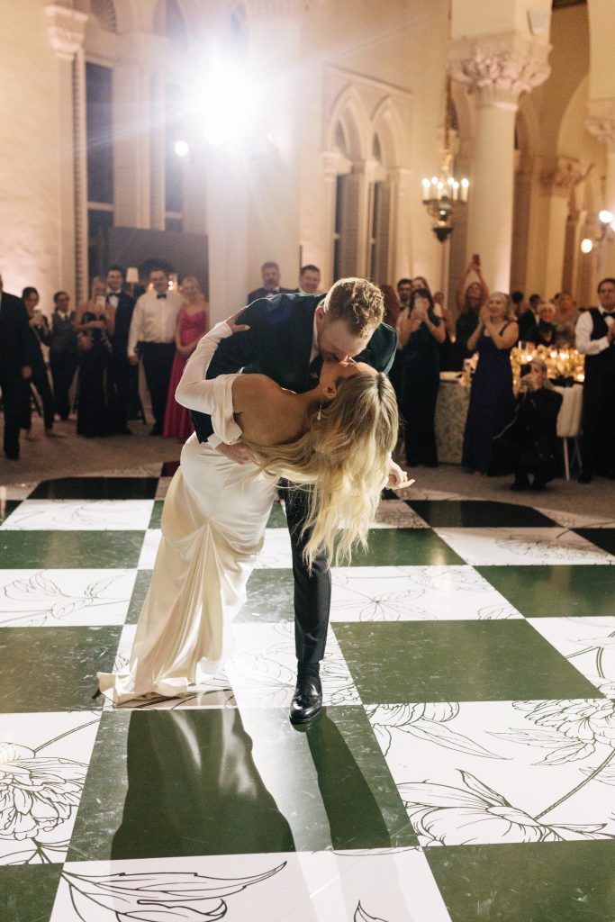 Bride and Groom in Ballroom reception at The Boca Raton wedding reception