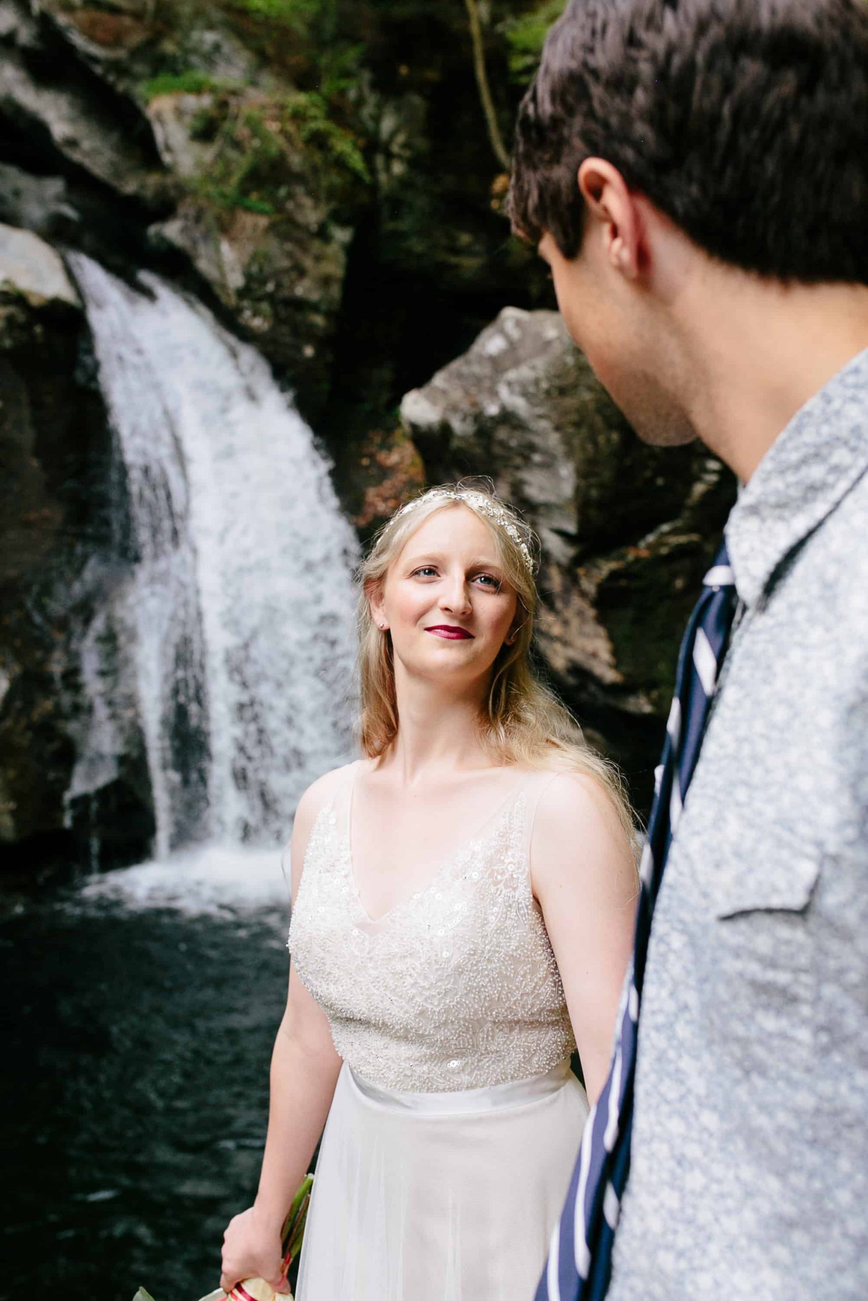 waterfall elopement - colorado wedding photography - the light + color wedding photography_13