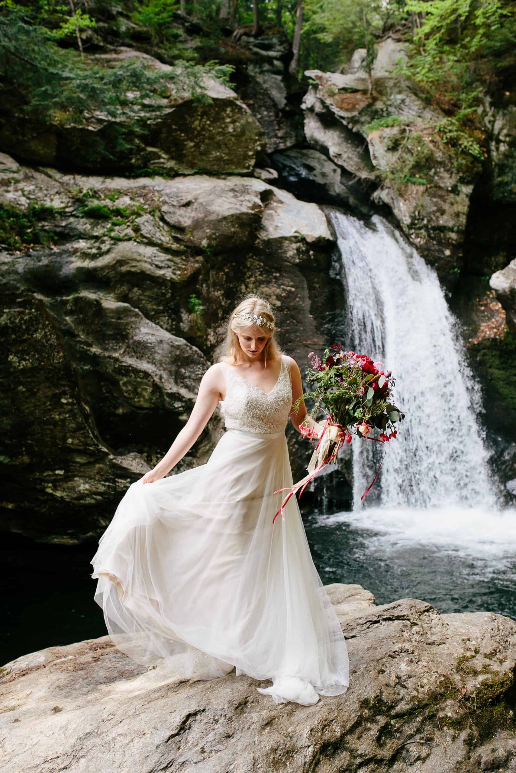 waterfall elopement - colorado wedding photography - the light + color wedding photography_14