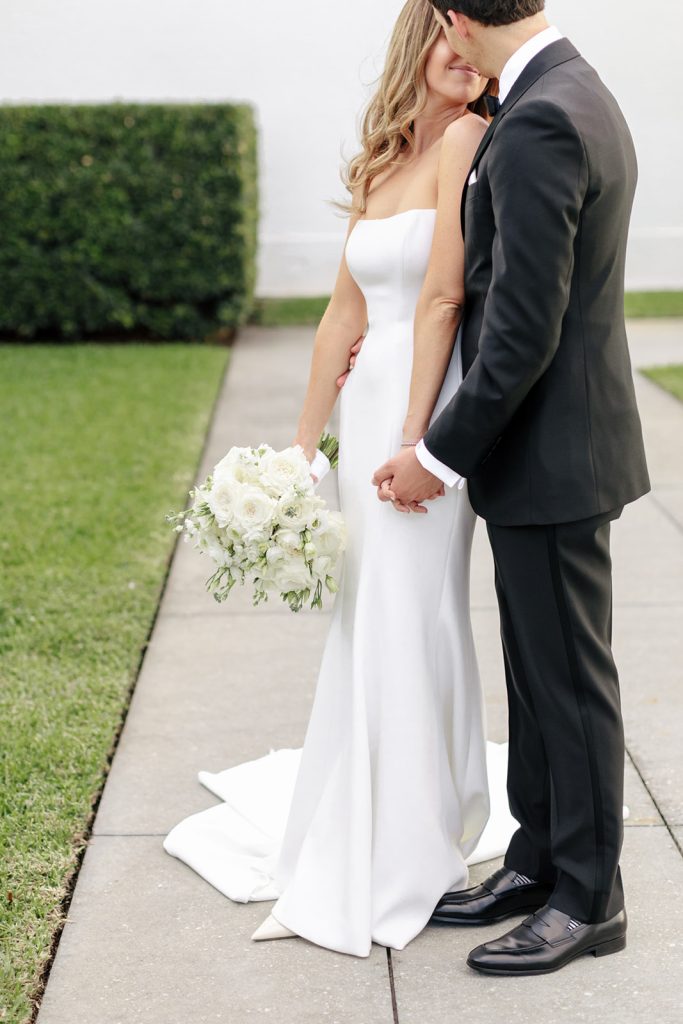 Bride and Groom at Norton Museum of Art wedding