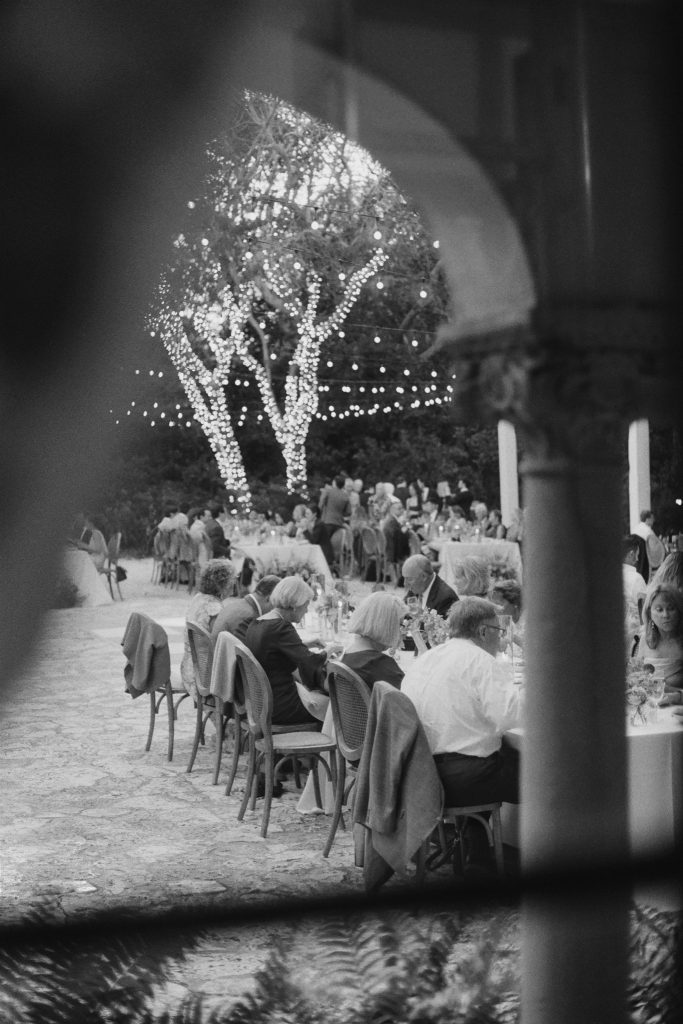 al fresco dining at Deering Estate wedding